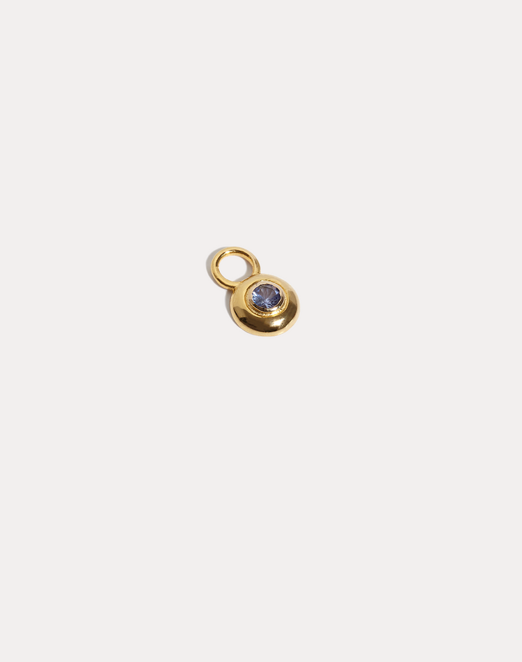 Tanzanite Earring Charm in Gold